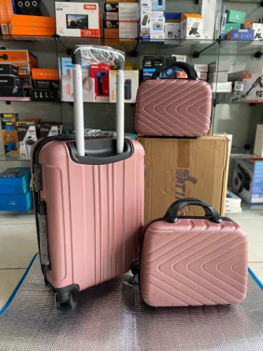 Mala de Bordo 10KG com Duas Bagagens de Mão rosa