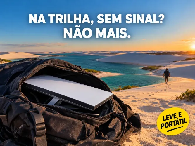 Starlink Mini Nova - Internet nos Lençóis, Trilhas e mais