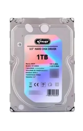 HD sistema de segurança knup 1 tera byte