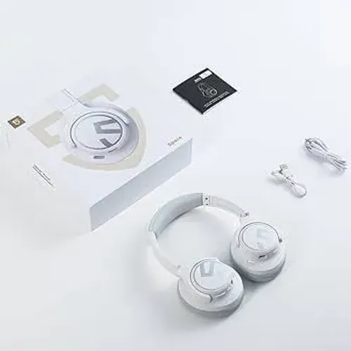 Headphone bluetooth soundpeats space branco novo na caixa aberto para conferência envio br
