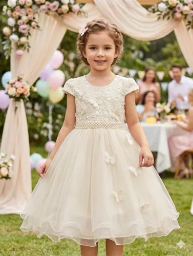 Vestido daminha/ festa Off white