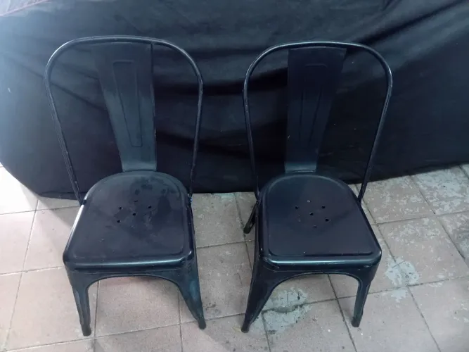 2 cadeiras de chapa para mesa bar área churrasqueira cozinha