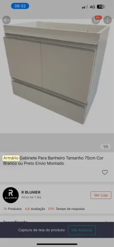 Armário gabinete banheiro