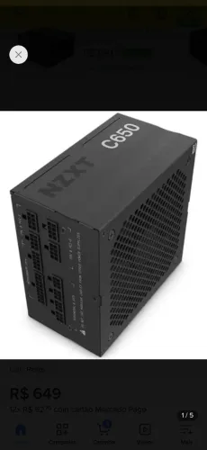 FONTE Modular NZXT 650W 