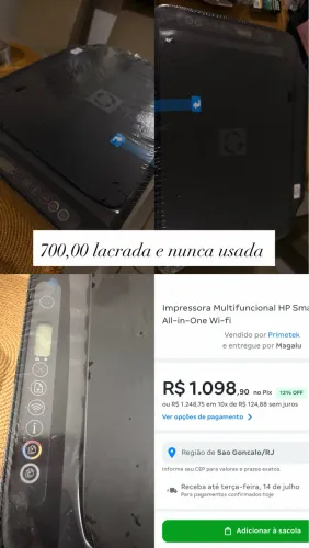 Impressora nova lacrada 