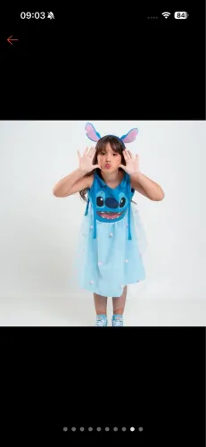 Vestido de festa Stich 