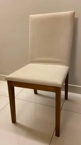 Cadeira de mesa de jantar Linho - Usadas - Tenho 6 cadeiras