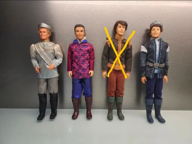 Coleção vintage 3 Bonecos Ken Príncipe da Disney - Raros!