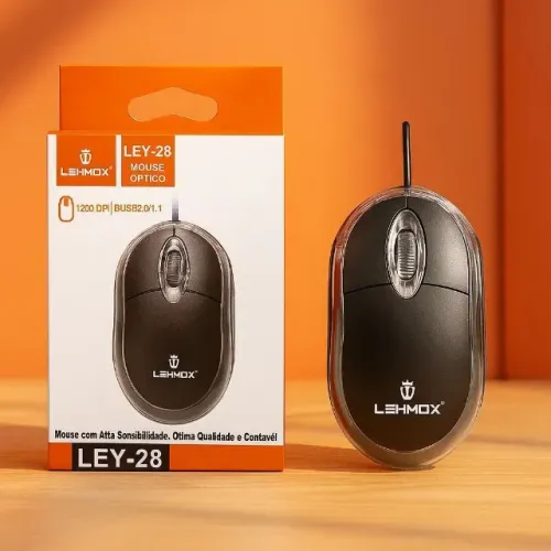 Mouse Óptico Com Fio LEY-28 Lehmox