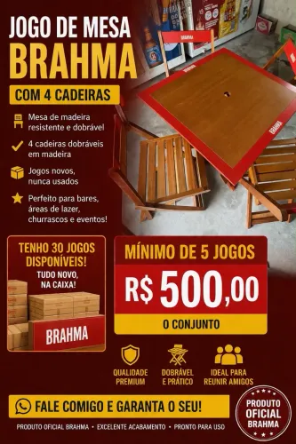 Mesa para bares e restaurantes.