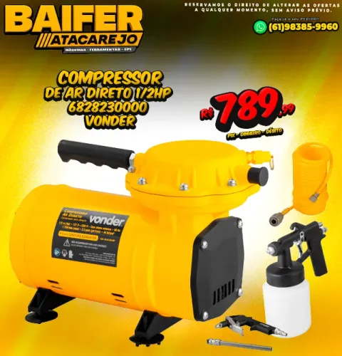Compressor de Ar Direto 1/2Hp 6828230000 Vonder