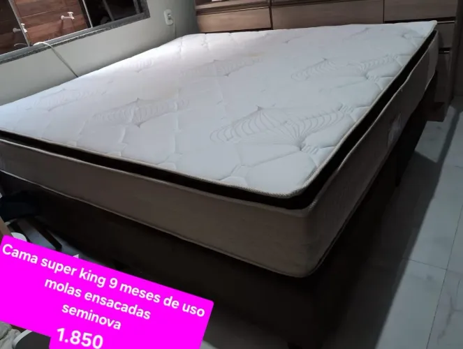 Cama king seminova 9 meses já higienizada