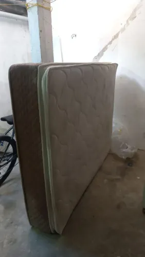 Cama Box Casal Completa (Base + Colchão) ? Apenas R$ 250 para sair rápido!