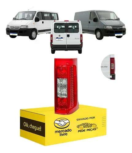 Lanterna Citroen Jumper Boxer Ducato 08 09 10 A 2017 Fume Ld Direito/passageiro Vermelho