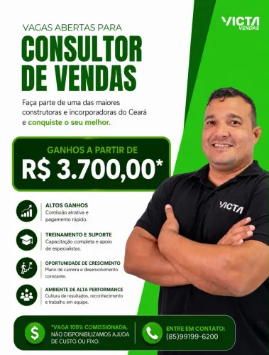 Vara de corretor e consultor imobiliário,  comissões partir de 3.700,00 