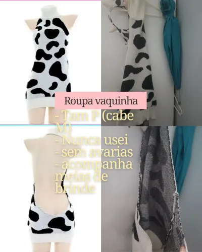 Roupa vaca cosplay fantasia