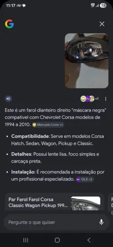 Farol mascara negra