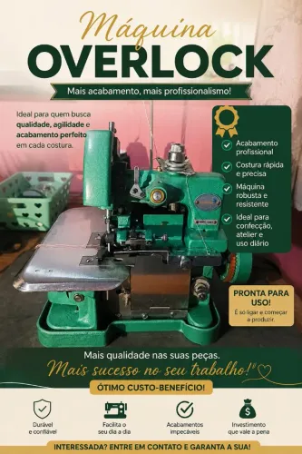 Vendo máquina de costura overlock