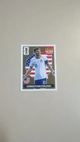 Figurinha Christian Pulisic Extra Ouro - Copa do Mundo 2026 | Rara!