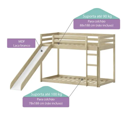 Beliche Montessoriano Prime com Escorregador Natural - Casatema