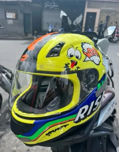 Capacete Norisk FF391 Panic Amarelo - Tamanho 54 (Seminovo / Estado de Novo)