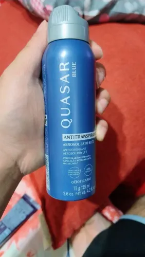 Desodorante antitranspirante quasar blue boticário 