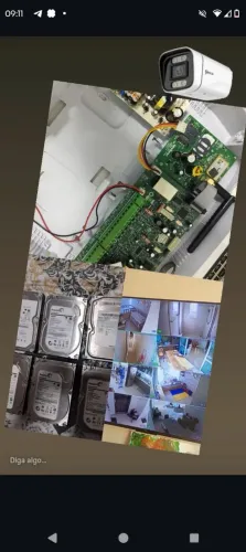 Instalação de câmeras cerca elétrica e sistema de alarme de presença