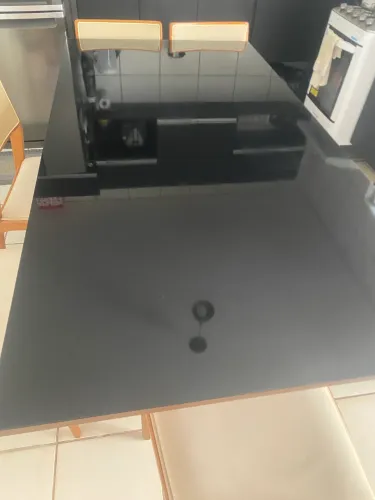 Mesa 6 Cadeiras Tampo de Vidro