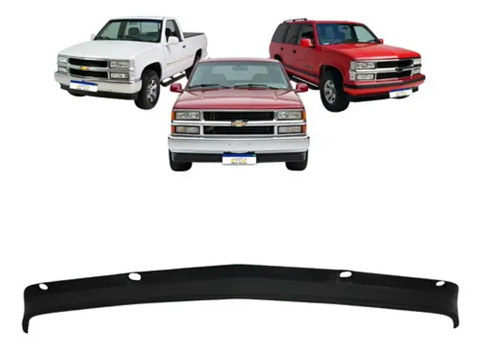 Spoiler Parachoque Dianteiro Silverado 1997 1998 1999 A 2004 Preto