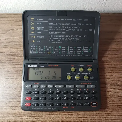 Agenda Eletrônica Vintage Casio Data Bank DC-7000