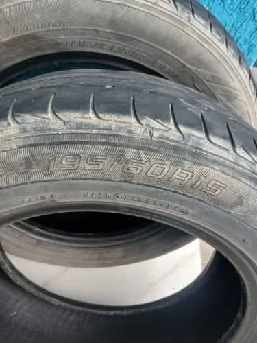 2 PNEUS CARRO 195 60 R15 DUNLOP