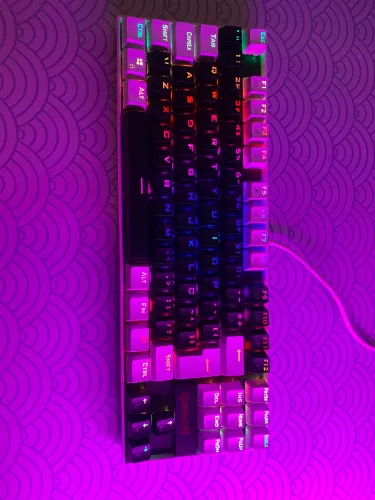 Teclado Redragon Kumara K552 RGB Switch Blue - Black/White Custom