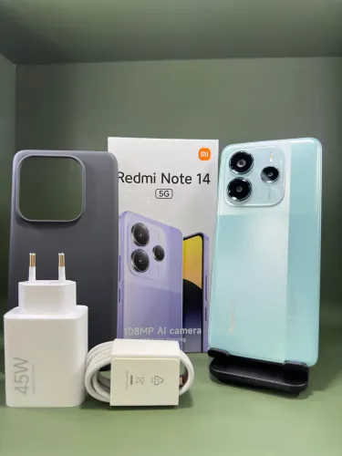 Xiaomi Redmi Note 14 5G 256GB 08GB RAM Novo Preto Verde Roxo R$1599,00