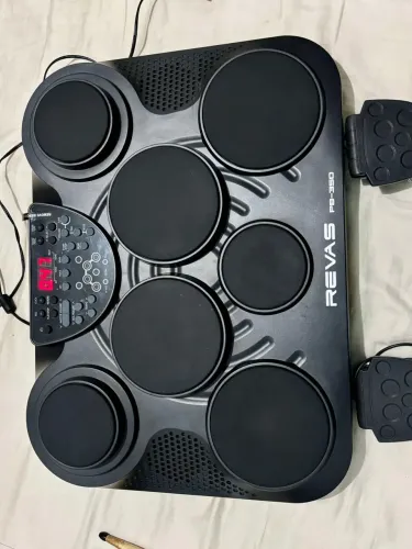Bateria Eletrônica Revas by Roland PB-350 Completa + Fonte e Pedais