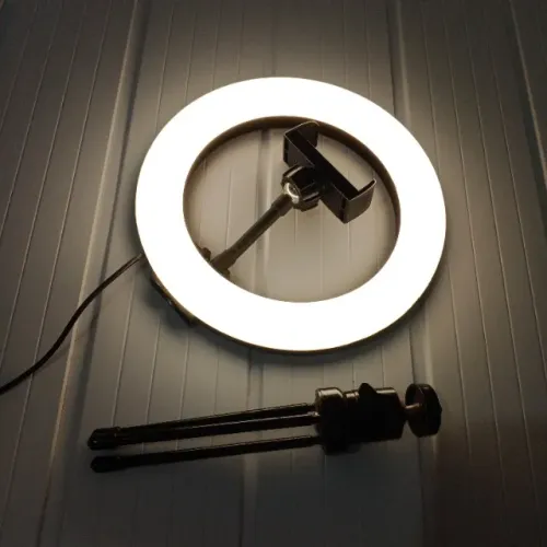 Ring light 6 polegadas iluminação de mesa tripé de mesa com suporte para celular