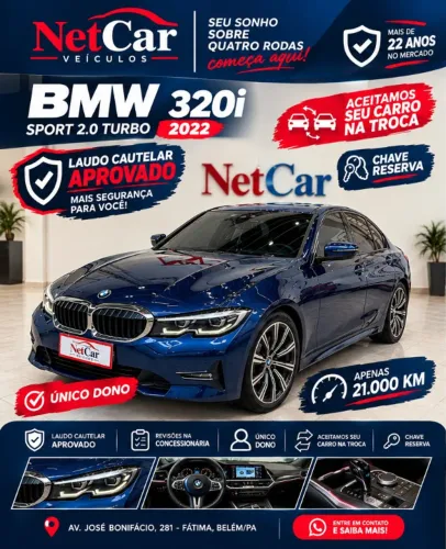 BMW 320I A 2.0 Turbo/activeflex 16V 184cv 4P 2022