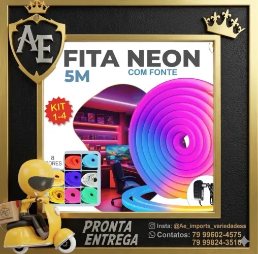 Fita Neon RGB 5 metros