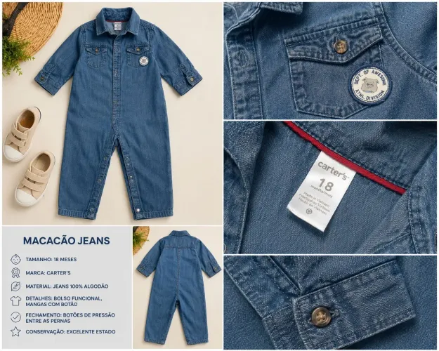 Macacão infantil masculino