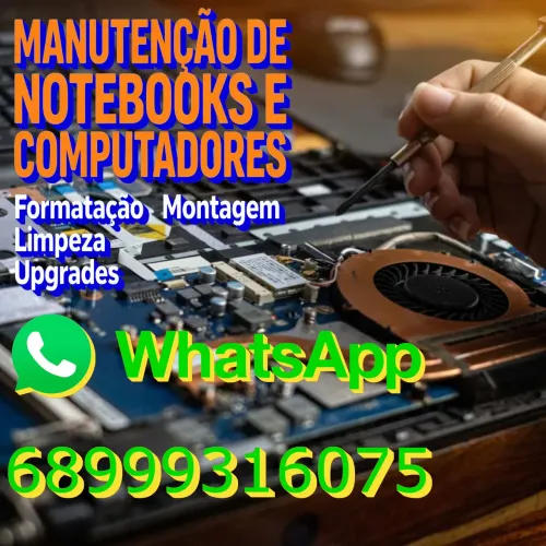 Assistência notebook computador no geral limpeza, Conserto e manutenção notebook