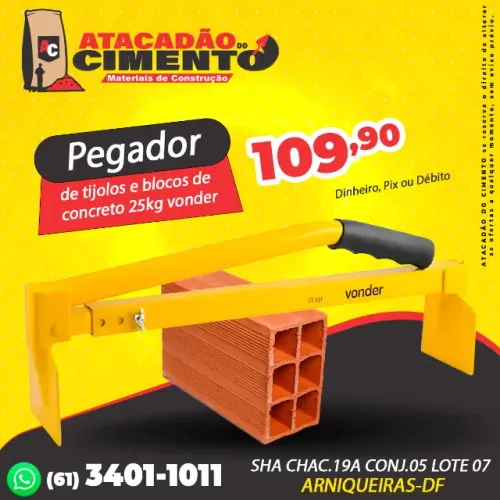 Pegador de tijolos e blocos de concreto 25kg vonder