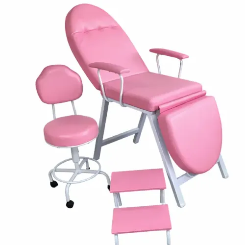 Kit Estética Luxo: Maca 3 Posições, Mocho E Escadinha