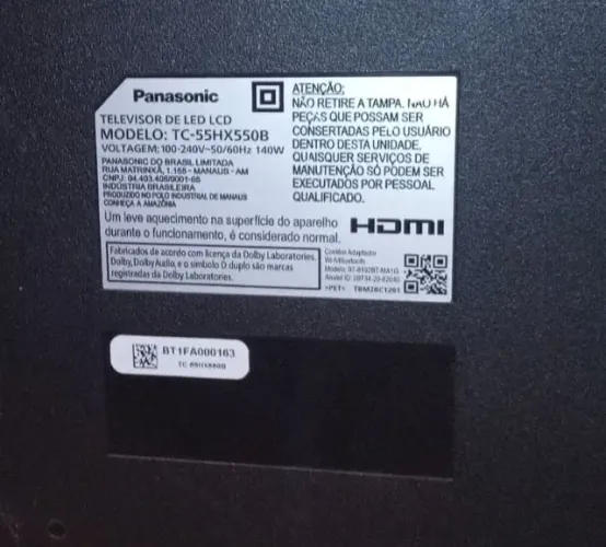 TV Panasonic TC-55HX550B