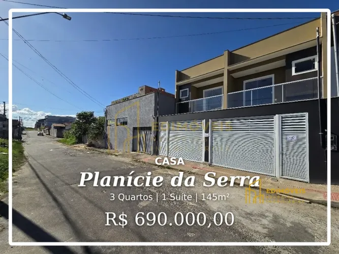 Seu futuro começa aqui: casa com suíte e garagem em Planície da Serra!