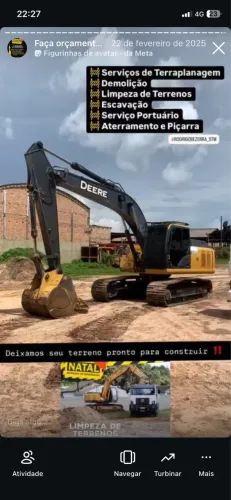 Serviço e Aluguel de máquinas pesadas 