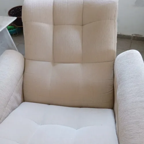 Cadeira de Papai em tecido canelado grande e confortável
