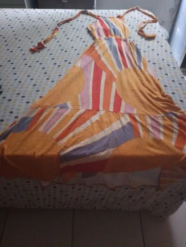 Vestido longo estampado