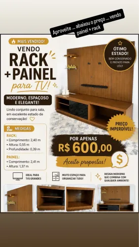 Painel + rack sala
