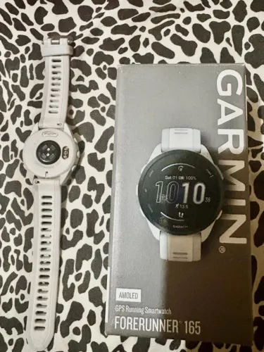 Garmin Relógio Forerunner 165 Branco com Cinza 43mm