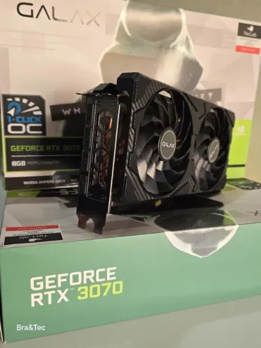 Placa de Vídeo Galax NVIDIA GeForce RTX 3070 (1-Click OC), LHR, 8GB, GDDR6, DLSS