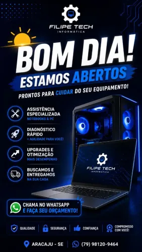 Filipe Tech assistência de notebook e PC (Bugio) (Olaria) (Aracaju e regiões)